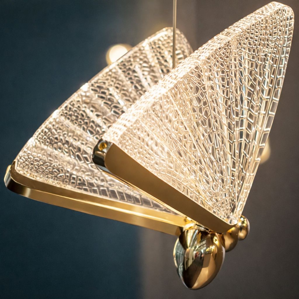 Lustre Pendente de Luxo - Butterfly Pendente - 0006 Conceito 