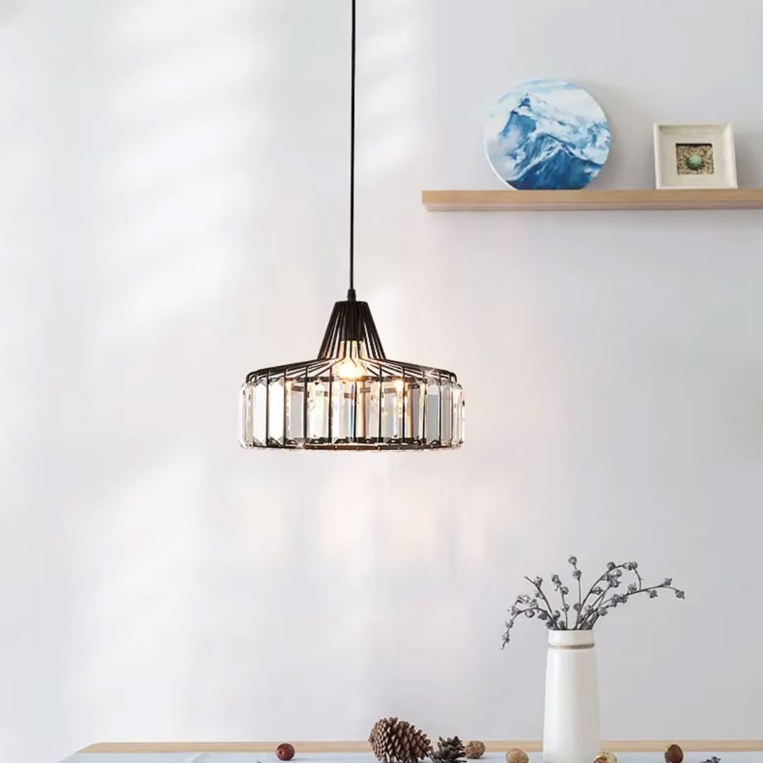 Lustre Pendente de Luxo Clarté em Crystal K9 Conceito 