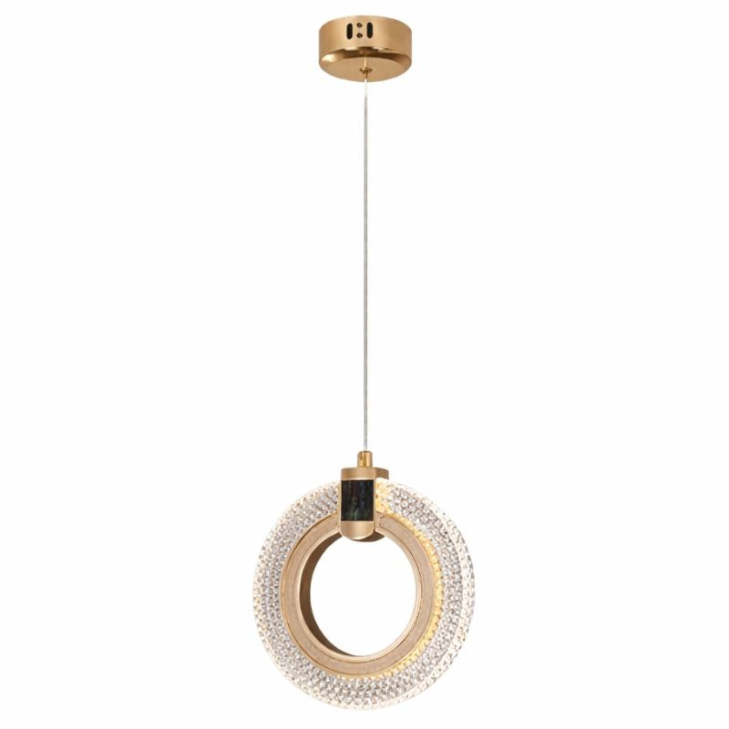 Lustre Pendente de Luxo Cristal Circular Pendente - 0003 Conceito 01 Unidade 
