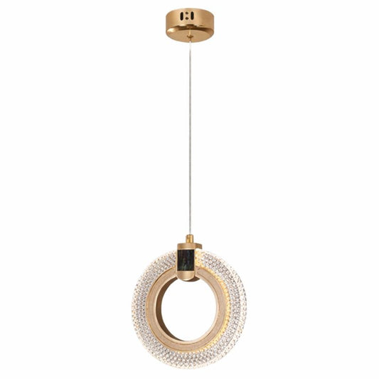 Lustre Pendente de Luxo Cristal Circular Pendente - 0003 Conceito 01 Unidade 