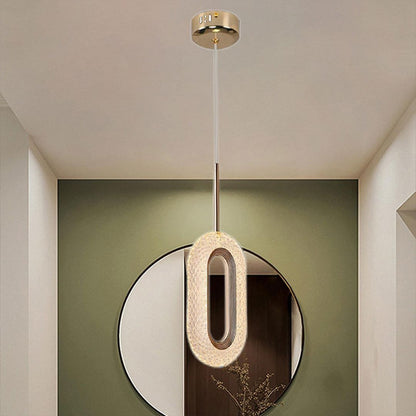 Lustre Pendente de Luxo Cristal Oval Pendente - 0020 Conceito 