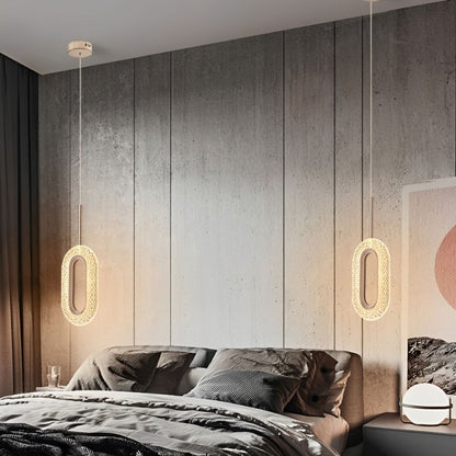 Lustre Pendente de Luxo Cristal Oval Pendente - 0020 Conceito 