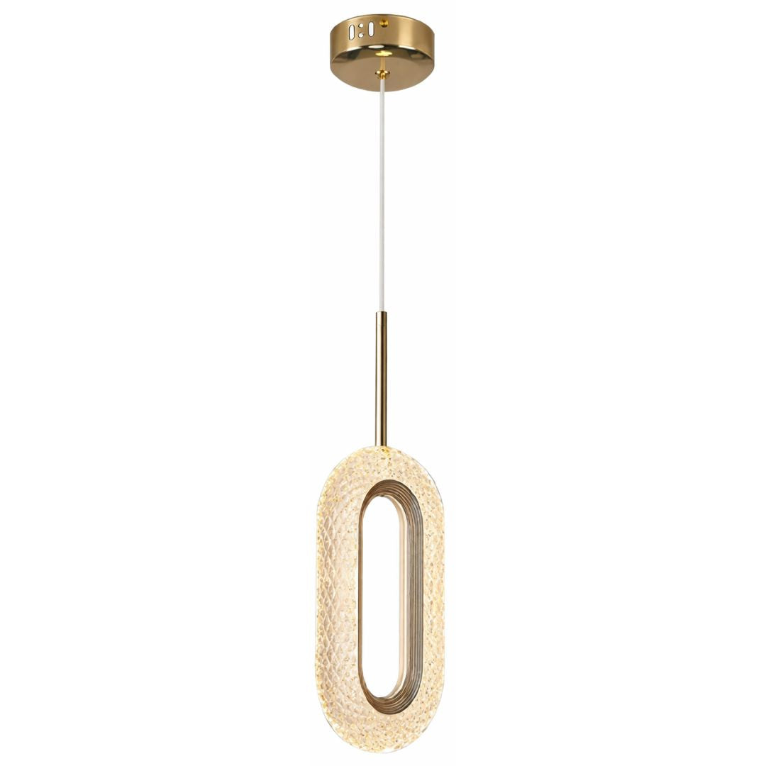 Lustre Pendente de Luxo Cristal Oval Pendente - 0020 Conceito 