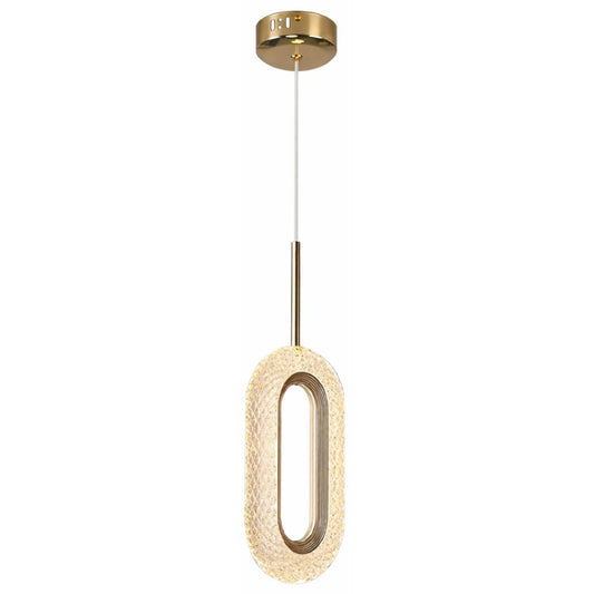 Lustre Pendente de Luxo Cristal Oval Pendente - 0020 Conceito 