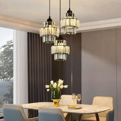 Lustre Pendente de Luxo Cristallo em Crystal K9 Conceito 