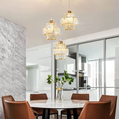 Lustre Pendente de Luxo Cristallo em Crystal K9 Conceito 