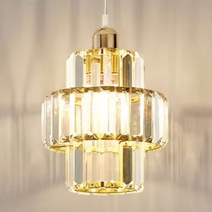 Lustre Pendente de Luxo Cristallo em Crystal K9 Conceito Dourado 