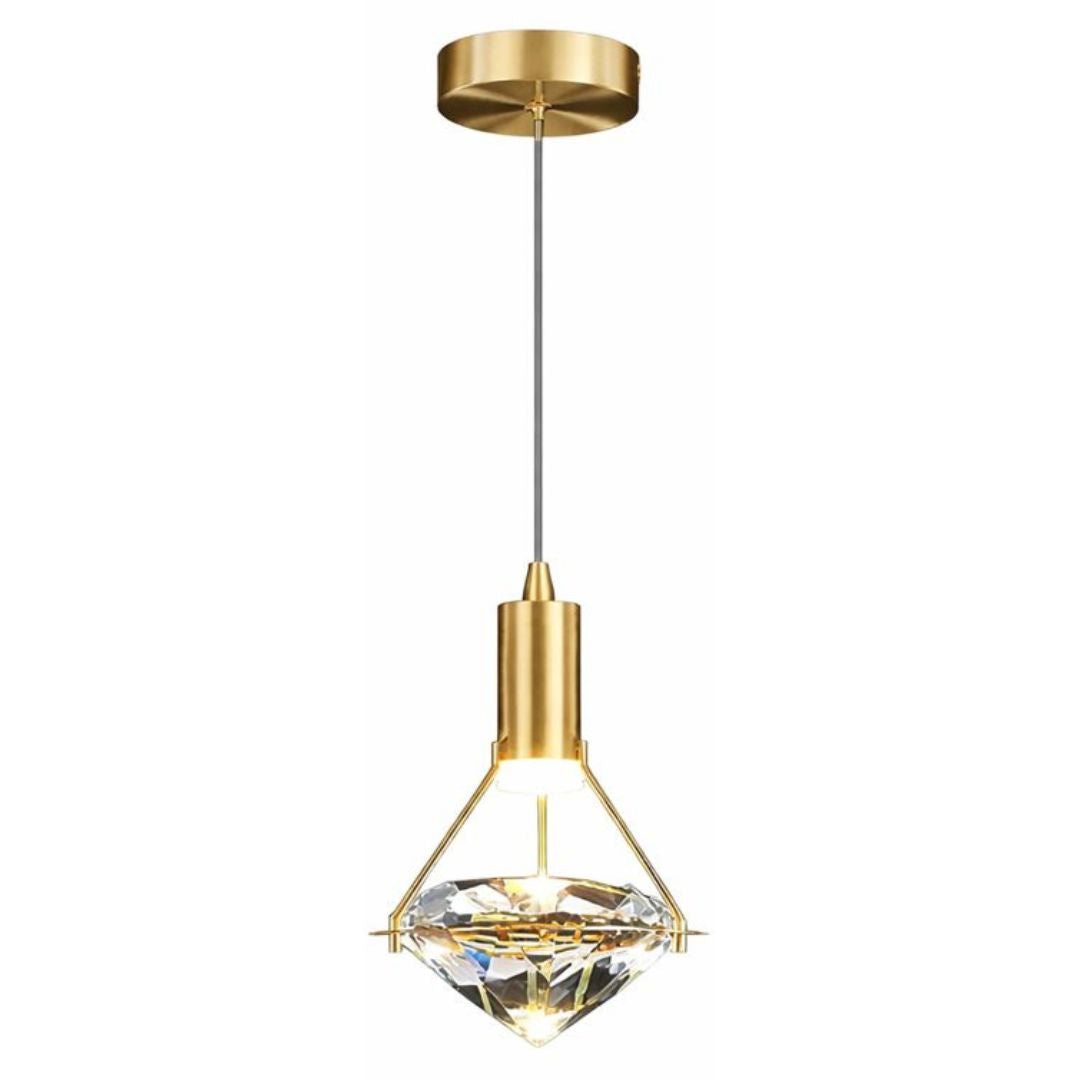 Lustre Pendente de Luxo Crystals Diamond Pendente - 0009 Conceito 