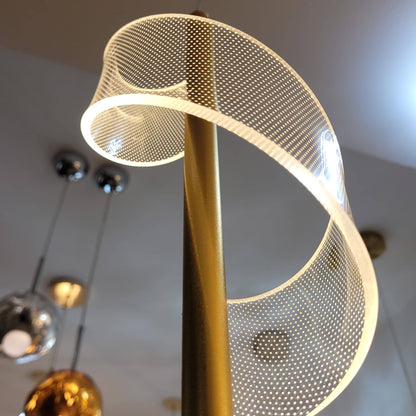 Lustre Pendente de Luxo em Espiral Acrílico Pendente - 0013 Conceito 