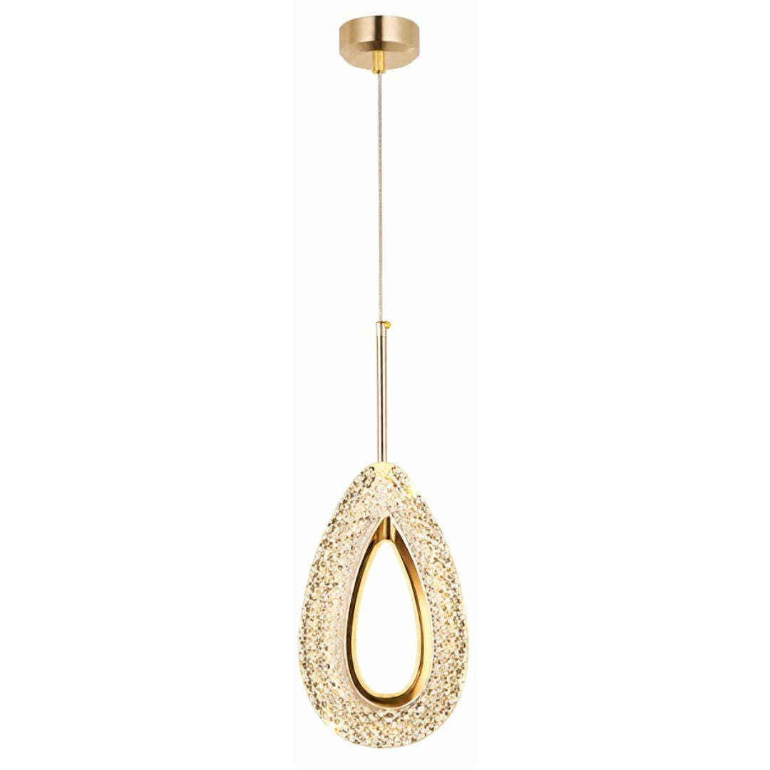 Lustre Pendente de Luxo em Gota Cristal Pendente - 0014 Conceito 