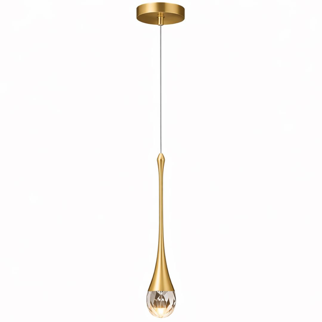 Lustre Pendente de Luxo em Gota Crystals Pendente - 0015 Conceito 