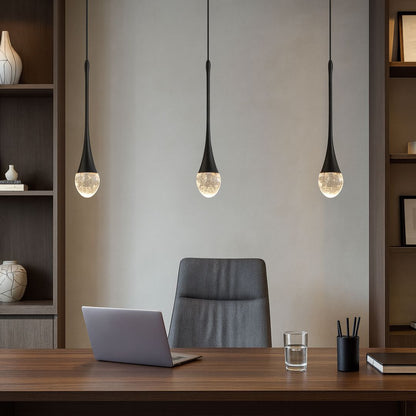 Lustre Pendente de Luxo em Gota Crystals Pendente - 0015 Conceito 