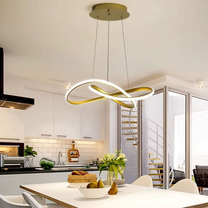 Lustre Pendente Elegance Twist em Led ### Conceito 