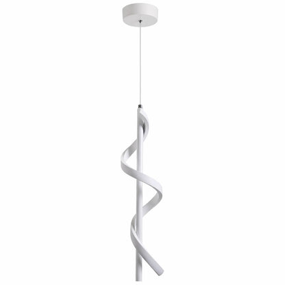 Lustre Pendente em Espiral Branco de Led Pendente - 0027 Conceito 