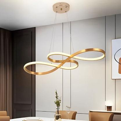 Lustre Pendente Enlace Infinity em Led Lustre - 0032 Conceito Quente 