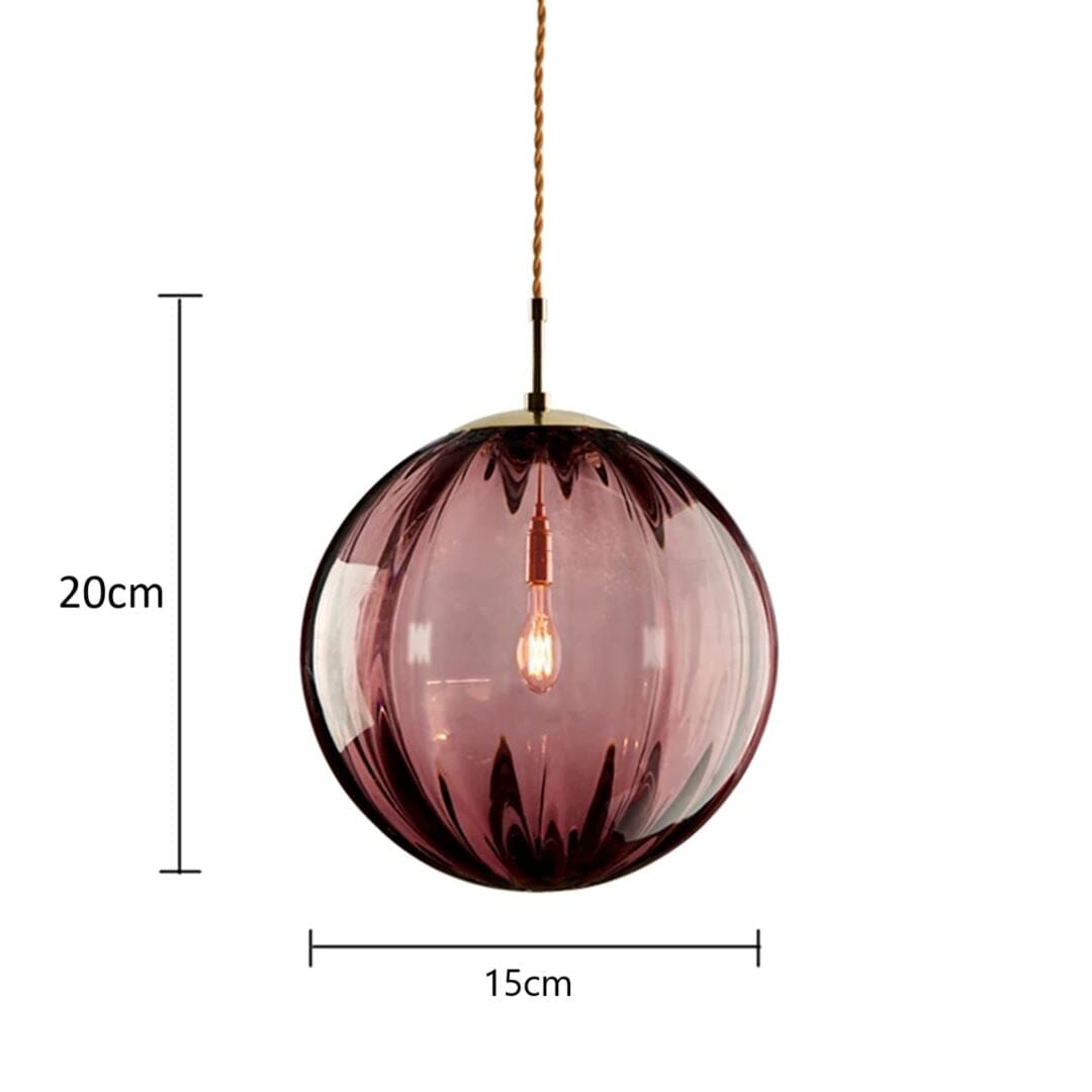 Lustre Pendente Esfera Craquelado - 15cm Pendente - 0029 YuDome 