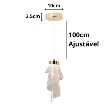 Lustre Pendente Flower LED 3 Tons para Sala Quarto e Cozinha ### Conceito 