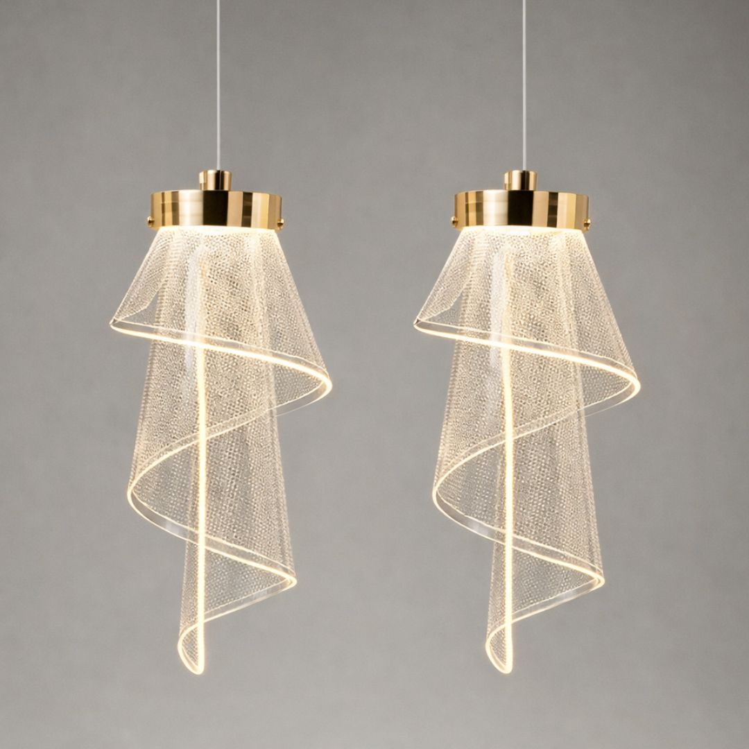 Lustre Pendente Flower LED 3 Tons para Sala Quarto e Cozinha Pendente - 0050 Conceito 