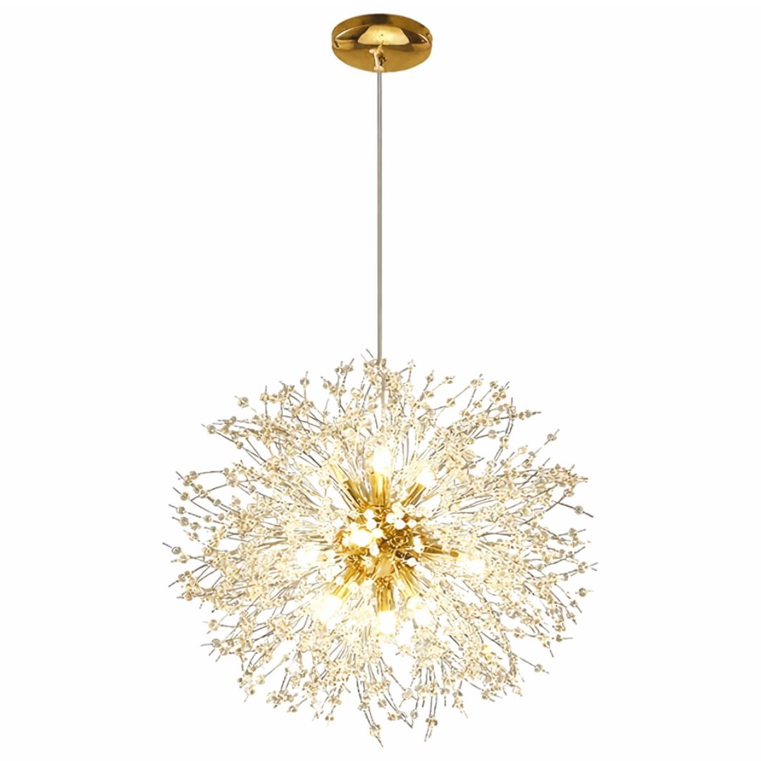 Lustre Pendente Luxuoso Dente de Leão em Led 50cm Lustre - 0029 Conceito 