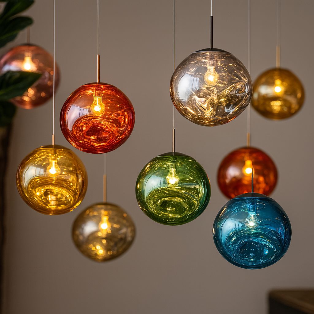 Lustre Pendente Luxuoso Lava Macaron Nórdico (Conj. Completo 04 Peças) Lustre - 0020 Conceito 