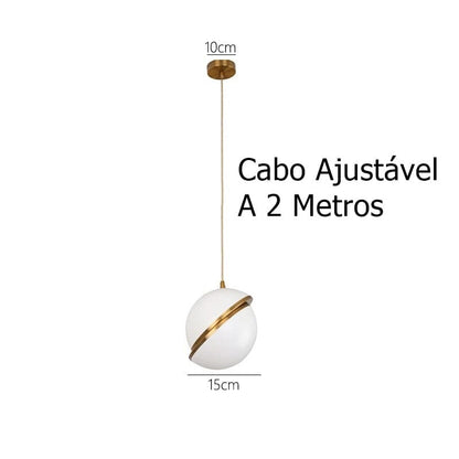 Lustre Pendente Luxuoso Moon Light em Led Pendente - 0052 Conceito 