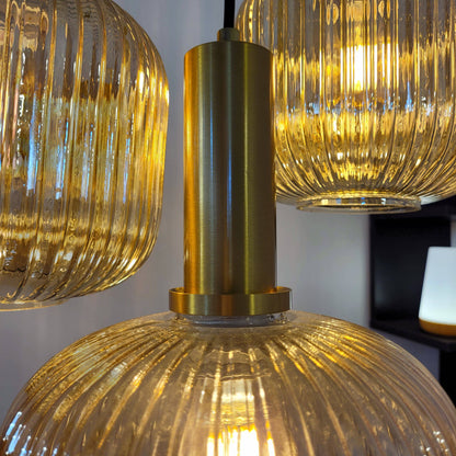 Lustre Pendente Luxuoso Retrô Glass Âmbar #### Conceito 