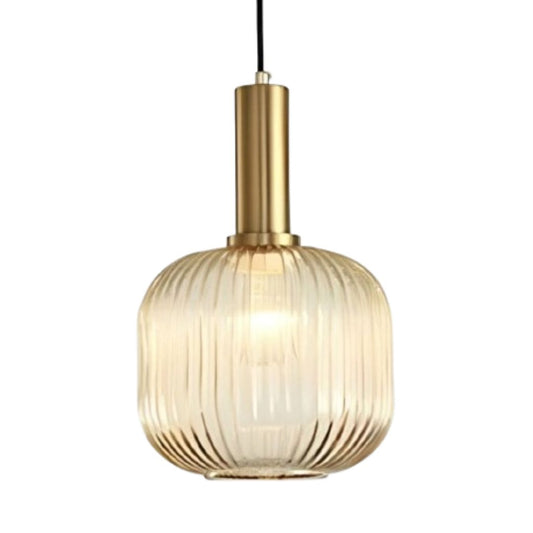 Lustre Pendente Luxuoso Retrô Glass Âmbar Pendente - 0057 Conceito 