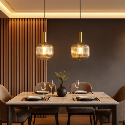 Lustre Pendente Luxuoso Retrô Glass Gray Conceito 