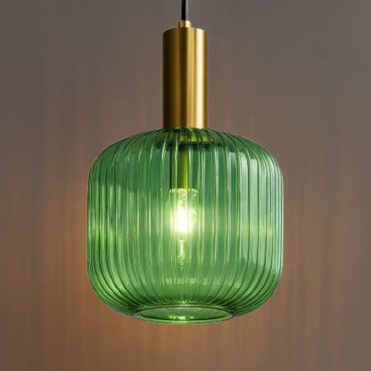 Lustre Pendente Luxuoso Retrô Glass Green Conceito 