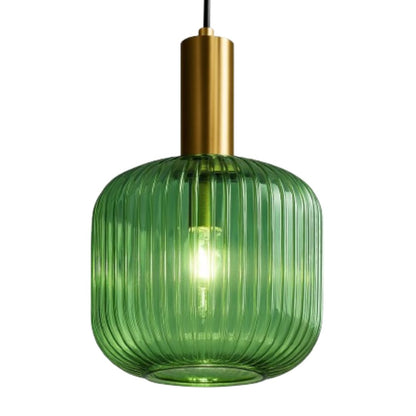 Lustre Pendente Luxuoso Retrô Glass Green Conceito 