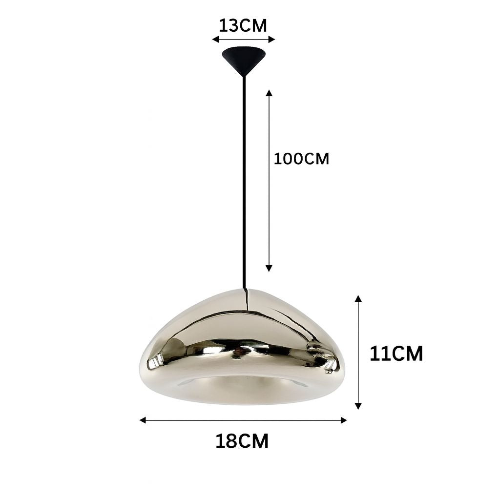 Lustre Pendente Luxuoso Void Luminous 18cm Conceito 