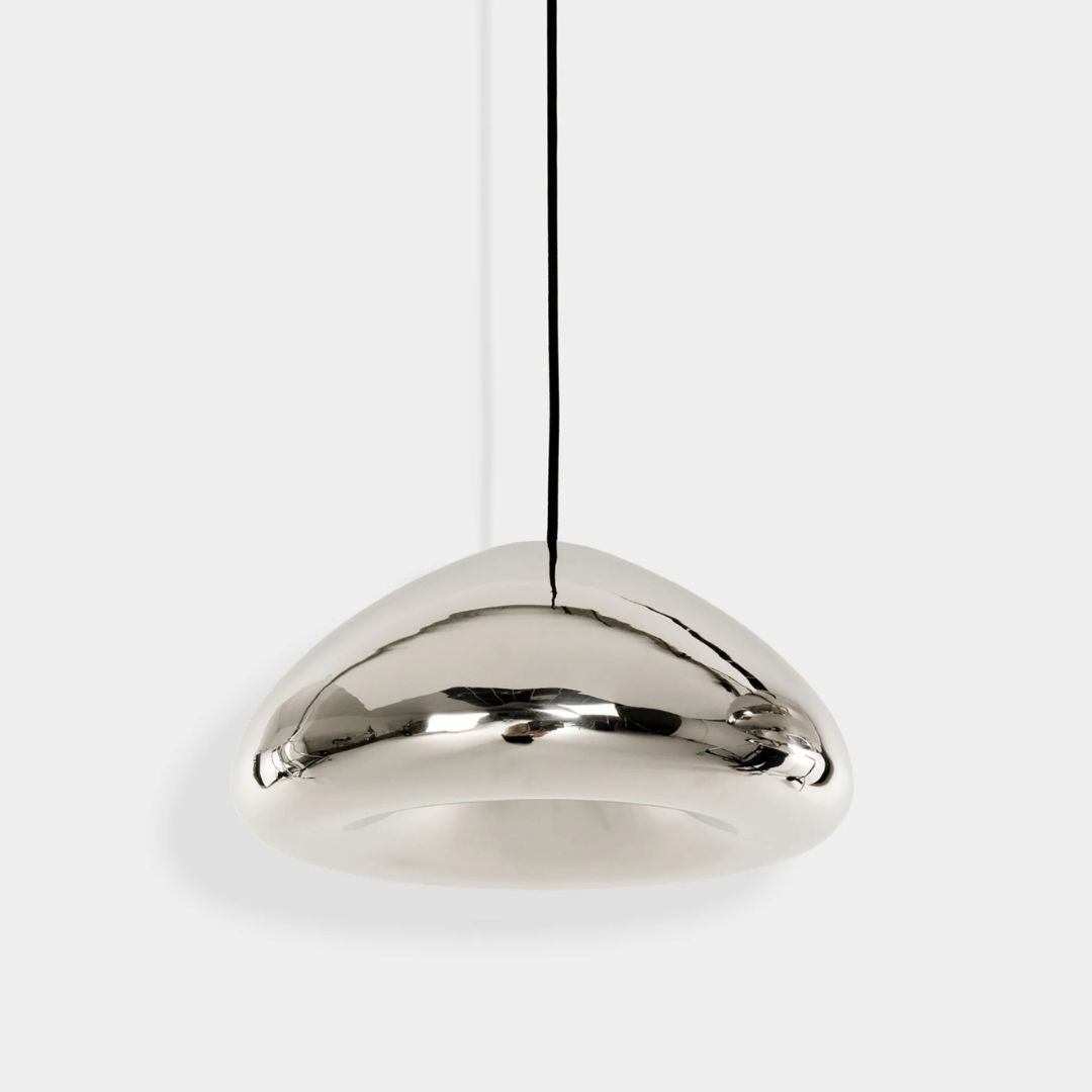 Lustre Pendente Luxuoso Void Luminous em Led 18cm Conceito Prata 