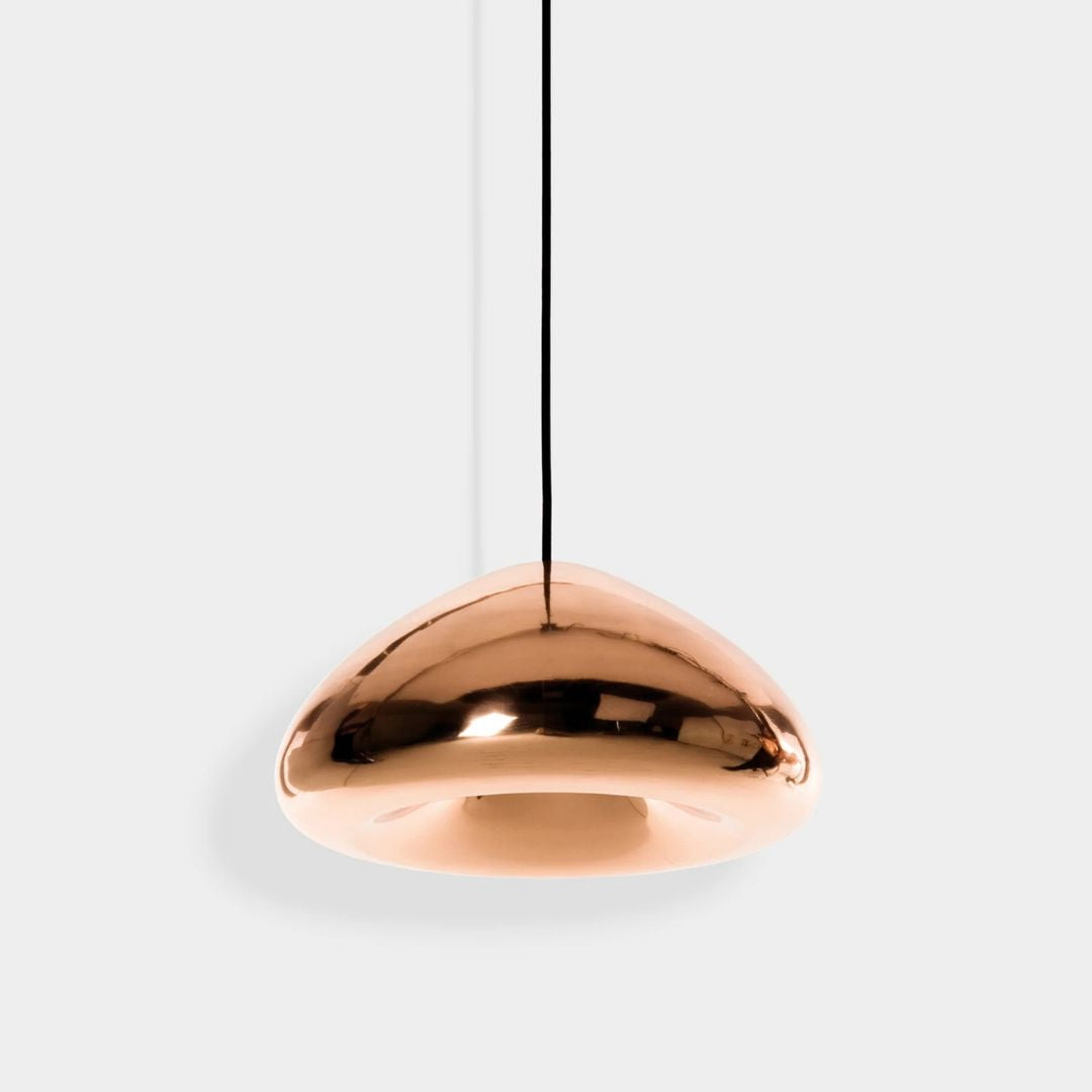Lustre Pendente Luxuoso Void Luminous em Led 30cm Conceito Rose Gold 