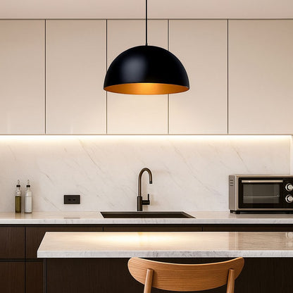 Lustre Pendente Meia Lua para Balcão Cozinha 40cm Conceito 