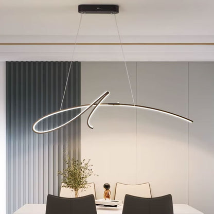 Lustre Pendente Minimalista Aura em Led 95cm Conceito 