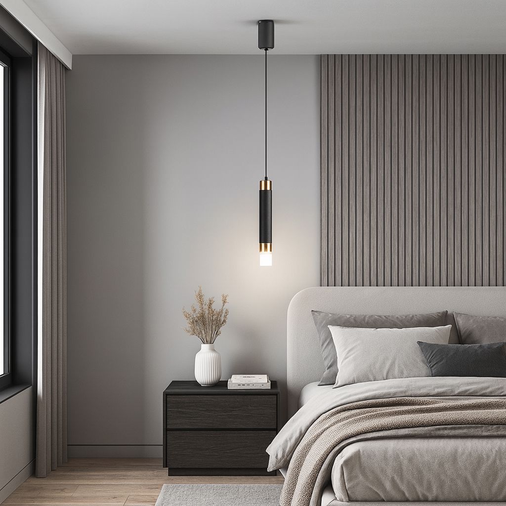 Lustre Pendente Minimalista Linear em Led Conceito 
