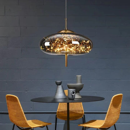 Lustre Pendente Nórdico Crystals Ceiling LED Lustre - 0016 Conceito 