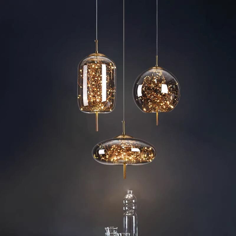 Lustre Pendente Nórdico Crystals Ceiling LED Lustre - 0016 Conceito 