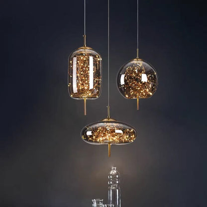 Lustre Pendente Nórdico Crystals Ceiling LED Lustre - 0016 Conceito 