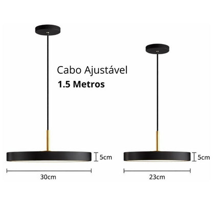 Lustre Pendente Nórdico Minimalista Discus Pendente - 0045 Conceito 