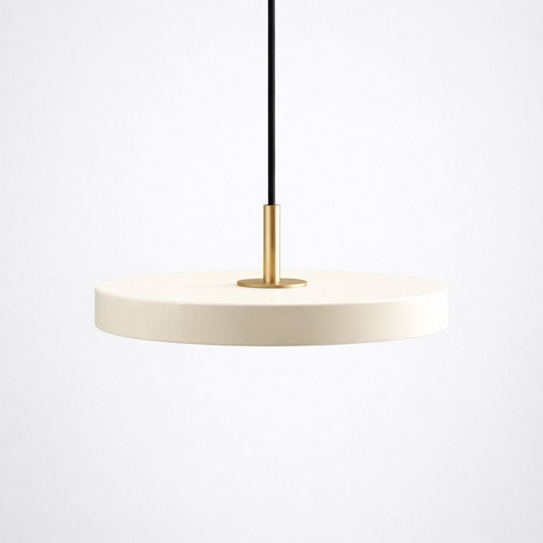 Lustre Pendente Nórdico Minimalista Discus Pendente - 0045 Conceito Branco 23cm 