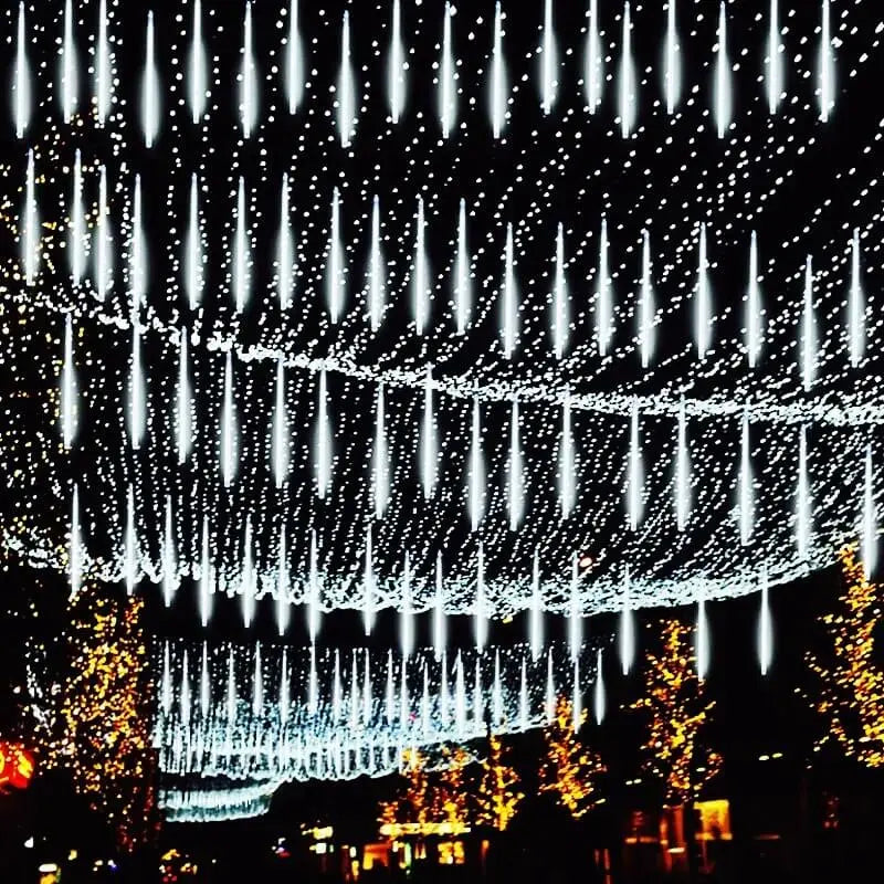 Luz de Led Chuva Natalina Para Decoração Jardim