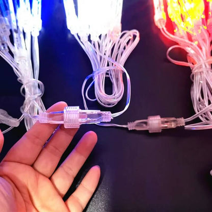 Luz de Led Chuva Natalina Para Decoração Jardim