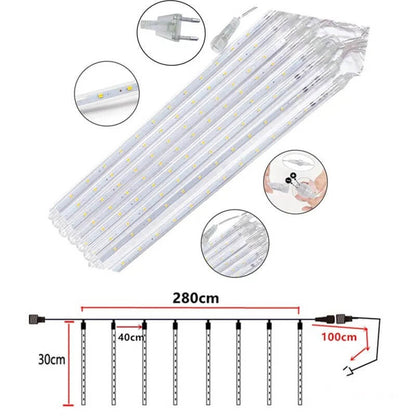 Luz de Led Chuva Natalina Para Decoração Jardim