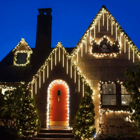 Luz de Led Chuva Natalina Para Decoração Jardim