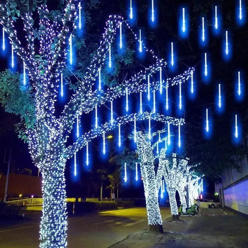 Luz de Led Chuva Natalina Para Decoração Jardim