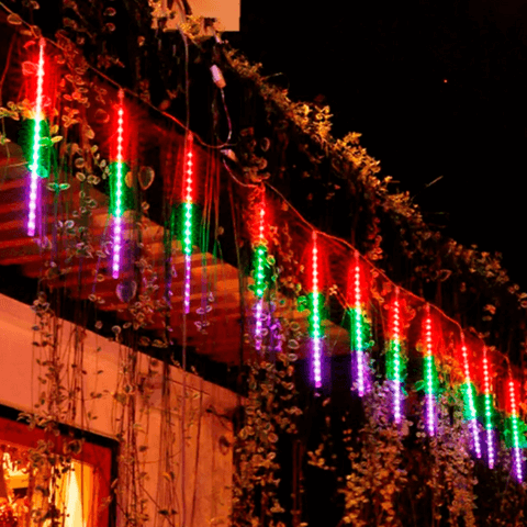 Luz de Led Chuva Natalina Para Decoração Jardim