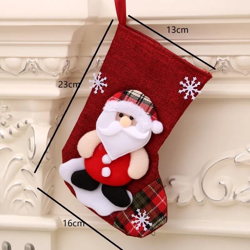 Meias Enfeites de Natal Pendurado Decoração Natal Papai Noel