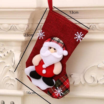 Meias Enfeites de Natal Pendurado Decoração Natal Papai Noel