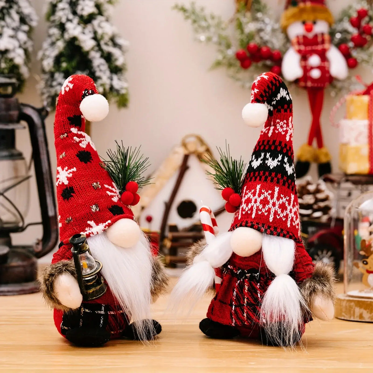 Papai Noel e Mamãe Noel Decoração de Natal Viking
